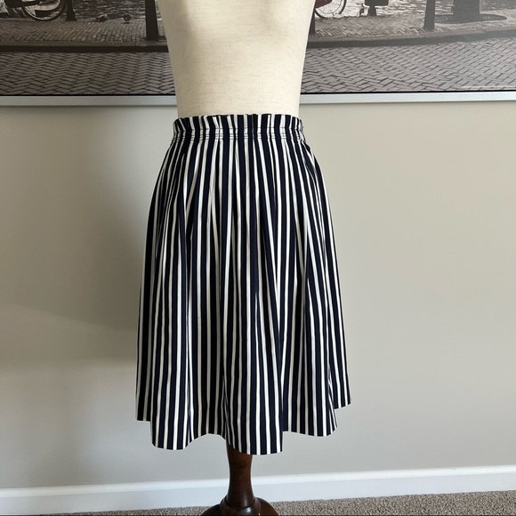 J. Crew Factory Pull-On Nautical Striped Skirt with Gathering at the Waist - Picture 8 of 11
